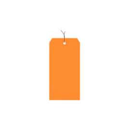 Global Industrial Shipping Tag Pre Wired#5, 4-3/4"L x 2-3/8"W, Orange, 1000/Pack