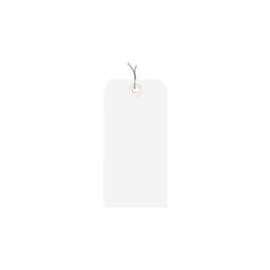 Shipping Tags, Pre Wired, #5, 4-3/4"L x 2-3/8"W, White, 1000/Pack