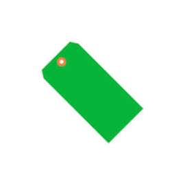 Global Industrial Shipping Tag #6, 5-1/4"L x 2-5/8"W, Fluorescent Green, 1000/Pack