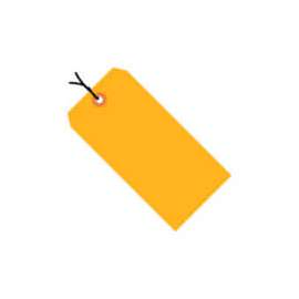 Global Industrial Shipping Tag Pre Strung#2, 3-1/4"L x 1-5/8"W, Fluorescent Orange, 1000/Pk