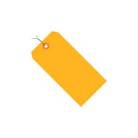 Global Industrial Shipping Tag, Pre Wired#7, 5-3/4"L x 2-7/8"W, Fluorescent Orange, 1000/Pk