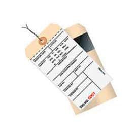 Global Industrial 2 Part Carbon Inv. Tag 4000-4499, Pre Wired#8 6-1/4"L x 3-1/8"W, 500/Pack