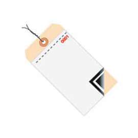 Global Industrial 3 Part Carbon Inv. Tag 0-499, Pre Wired#8 6-1/4"L x 3-1/8"W, 500/Pk