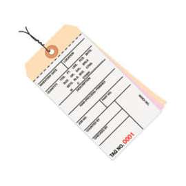 Global Industrial 3 Part Carbonless Inv. Tag 5000-5499, Pre Wired#8 6-1/4"L x 3-1/8"W, 500/Pk