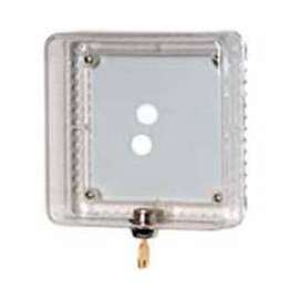 Honeywell Medium Thermostat Guard W/ Beige Painted Steel Cover Opaque Ring Base Wallplate TG511D1004