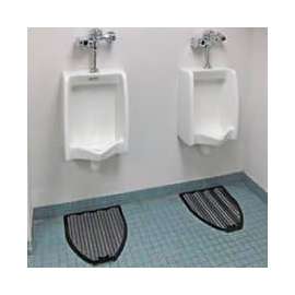Impact Urinal Mat - Fresh Scent, Black W/ Touch Fastener Z-Mat, 6-Pack - 1525-5