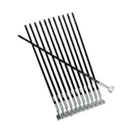 Impact Dust Mop Handle - Steel Vinyl Coated, Black, 60", 70360