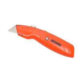 IRWIN 2082300 Utility Knife, 1-1/2 in W Blade, Bi-Metal Blade, Ergonomic Handle, Orange Handle