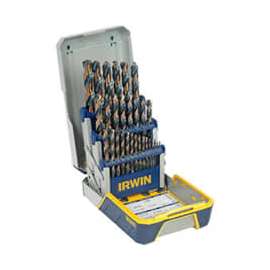 29 Pc. Drill Bit Industrial Set Case, Black and Gold Oxide