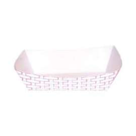 Paper Food Baskets, 25 lbs. Capacity, Red/White, 500 ct