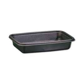 Genpak GNPFPR024, Microwave-Safe Containers, 24 oz., Plastic, Black, 300/Carton