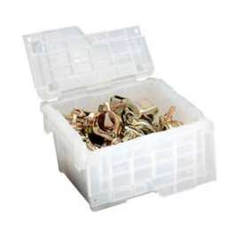 ORBIS Flipak Attached Lid Container FP03 - 11-13/16 x 9-13/16 x 7-11/16, Clear
