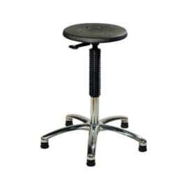 ShopSol Operational Stool with Polished Aluminum Base