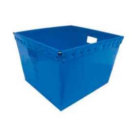 Corrugated Plastic Nestable Tote, 21x19x14, Blue