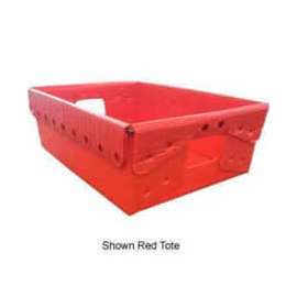 Corrugated Plastic Nestable Tote, 18-1/4x13-1/4x6, Blue
