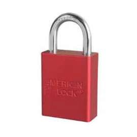 American Lock No. A1105RED Solid Aluminum Rectangular Padlock, Red