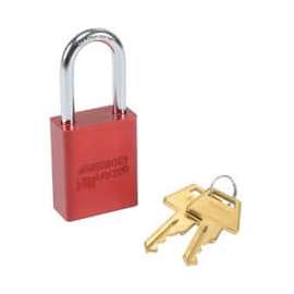 American Lock No. A1106RED Solid Aluminum Rectangular Padlock, Red