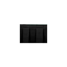 NPS - Black 8"L x 32"H Box Pleat Stage Skirting
