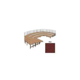 NPS - Red Carpet 576"L x 144"W x 24"H 3 Level Seated Choral Riser Packadges
