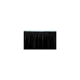 NPS - Black 4"L x 32"H Shirred Pleat Stage Skirting