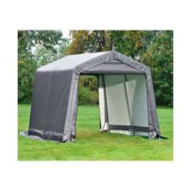 8x8x8 Peak Style Shed 4-15" Augers 1-3/8" Frame - Grey