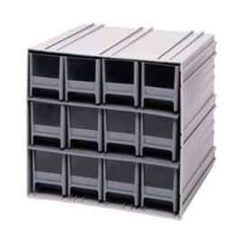 Quantum Interlocking Storage Cabinet QIC-122 - 11-3/4"Wx11-3/8"Dx11"H - 12 Ivory Drawers