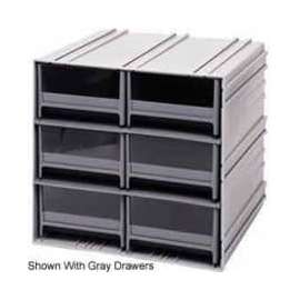 Quantum Interlocking Storage Cabinet QIC-64 - 11-3/4"Wx11-3/8"Dx11"H - 6 Blue Drawers