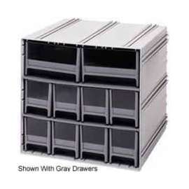 Quantum Interlocking Storage Cabinet QIC-8224 - 11-3/4"Wx11-3/8"Dx11"H - 10 Ivory Drawers