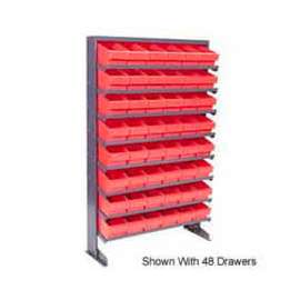Quantum QPRS-701 Single Sided Rack 12"x36"x60" with 32 Red Euro Drawers
