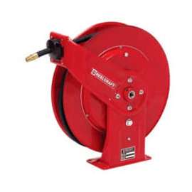 Reelcraft PW7650 OHP 3/8"x50' 4500 PSI Spring Retractable Pressure Wash Hose Reel