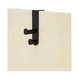 Over the Door Double Hook (Qty 6) - Black