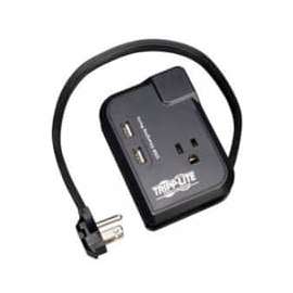Tripp Lite TRAVELER3USB Traveler Surge Protector/Suppressor Protector w/3 Outlets, 2 USB, 540 Joules