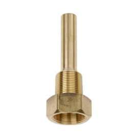 3/4" NPT Brass Thermowell 3 1/2" stem