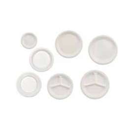 Chinet HTMVESTRYCT, 3-Comp Paper Plate, 10-1/4" Dia., White, 500/Carton