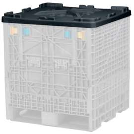 Buckhorn TH4845020010000 Folding Bulk Shipping Container Lid - 48"L x 45"W Black