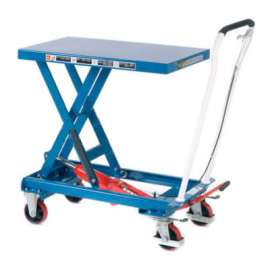 Global Industrial Mobile Single Scissor Lift Table, 39" x 20" Platform, 1100 Lb. Cap.