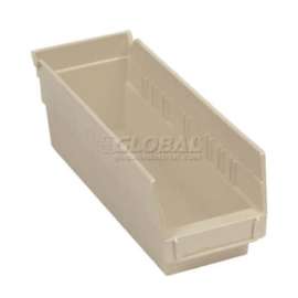 Global Industrial Plastic Nesting Storage Shelf Bin 4-1/8"W x 11-5/8"D x 4"H Beige