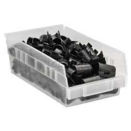 Plastic Nesting Storage Shelf Bin QSB101CL 4-1/8"W x 11-5/8"D x 4"H Clear