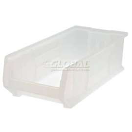 Quantum Plastic Hulk Stacking Bin, 11"W x 24"D x 10"H, Clear