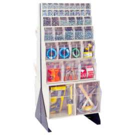 Quantum Tip Out Bin Floor Stand QFS248-76- Double Sided 48" H White