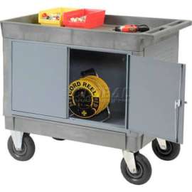 Global Industrial Tray Top Shelf Maintenance Cart with 8" Pneumatic Casters