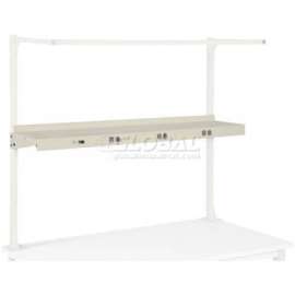 Global Industrial Steel Shelf W/ 6 Single Outlets, 48"W x 12"D, Tan
