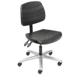 Interion Office Chair With Mid Back, Polyurethane, Black
