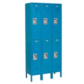 Global Industrial Infinity 2-Tier 6 Door Locker, 12"Wx18"Dx36"H, Blue, Assembled