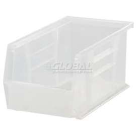 Global Industrial Plastic Stack & Hang Bin, 4-1/8"W x 10-7/8"D x 4"H, Clear
