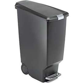 simplehuman Slim Plastic Step Can - 10-1/2 Gallon Black