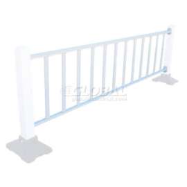Safety Steel Galvanized Rail with Bracket 10 Ft. White, Rail Only