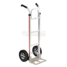 Magliner Aluminum Hand Truck Double Handle Semi-Pneumatic Wheels