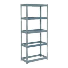 Extra Heavy Duty Shelving 36"W x 12"D x 60"H With 5 Shelves, No Deck, Gray