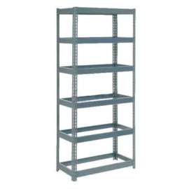 Extra Heavy Duty Shelving 36"W x 12"D x 60"H With 6 Shelves, No Deck, Gray